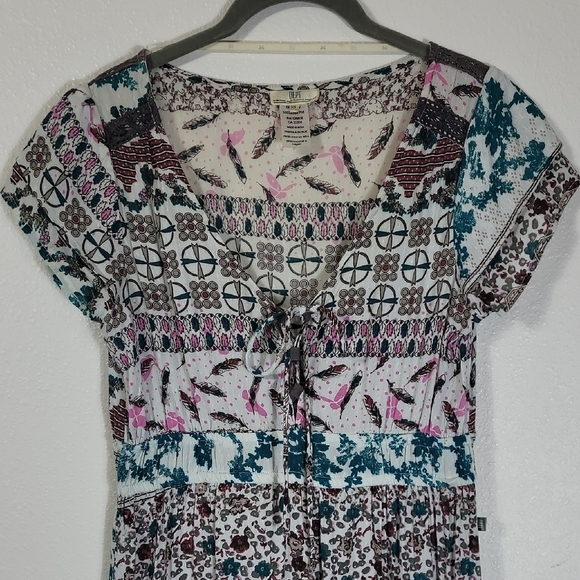 DEPT Floral Maxi Dress XS/S Boho Hippie Cottagecore Gypsy Festival Flowy Rayon - Picture 2 of 15